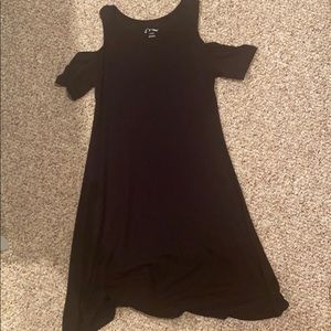 black off the shoulder dress